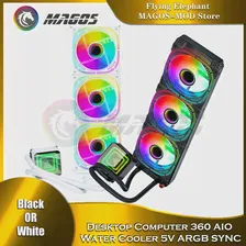 360 Жидкостный охладитель Радиатор Зеркальный Вентилятор/RGB Tubeing Дополнительная поддержка Водяного охлаждения AM5 AM4 LGA1700 1200 RGB AIO