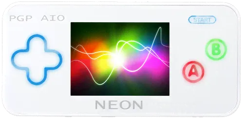 Портативная игровая приставка PGP Aio. Neon 2.7" + 120 игр 16 Bit (Белая)-0