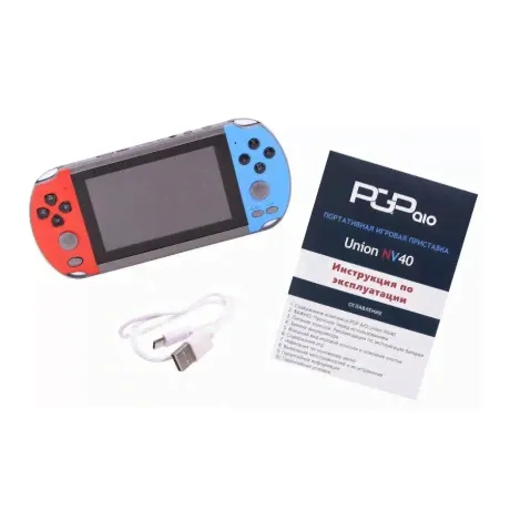 Игровая приставка PGP AIO Union NV40 красно-синяя (4000 игр, 8 Bit/16Bit/32Bit/64Bit)-3