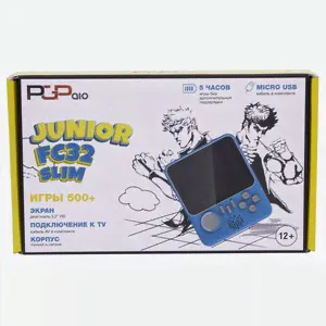 Приставка игровая портативная PGP AIO Junior FC32a Slim (голубая)-0