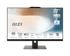 Моноблок MSI Modern AM272P 12M AiO 27" FHD (1920x1080)IPS AG Non-touch, Core i5-1240P (1.7GHz), 16Gb DDR4(8*2), 512GB SSD M.2, Intel UHD, WiFi, BT, camera, WirelessKB&mouse Eng/Rus, Win11Pro Rus,1y