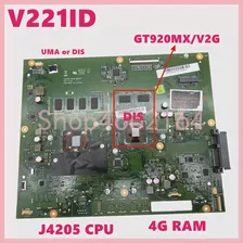 V221ID с процессором J3355/J4205 4 ГБ оперативной памяти UMA/DIS Материнская плата Для Asus Vivo AiO V221 V221I V221ID Материнская плата 100% Протестирована нормально